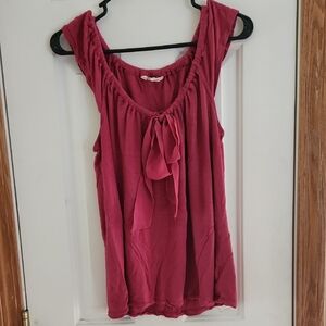 Old Navy Pink Tie Front Sleeveless Tank Top